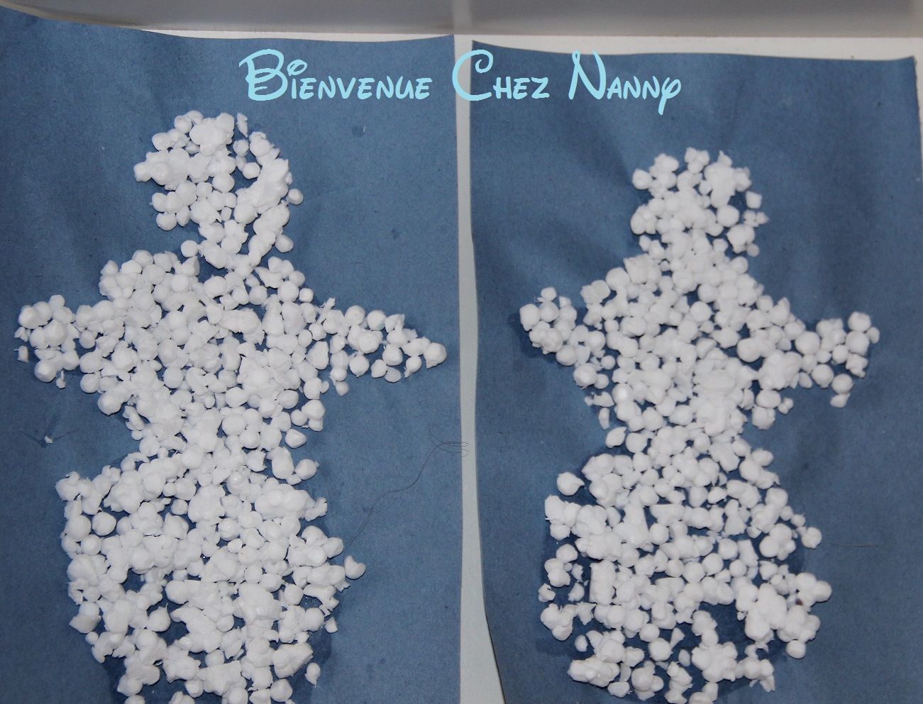 Bonhomme de neige en polystyrène